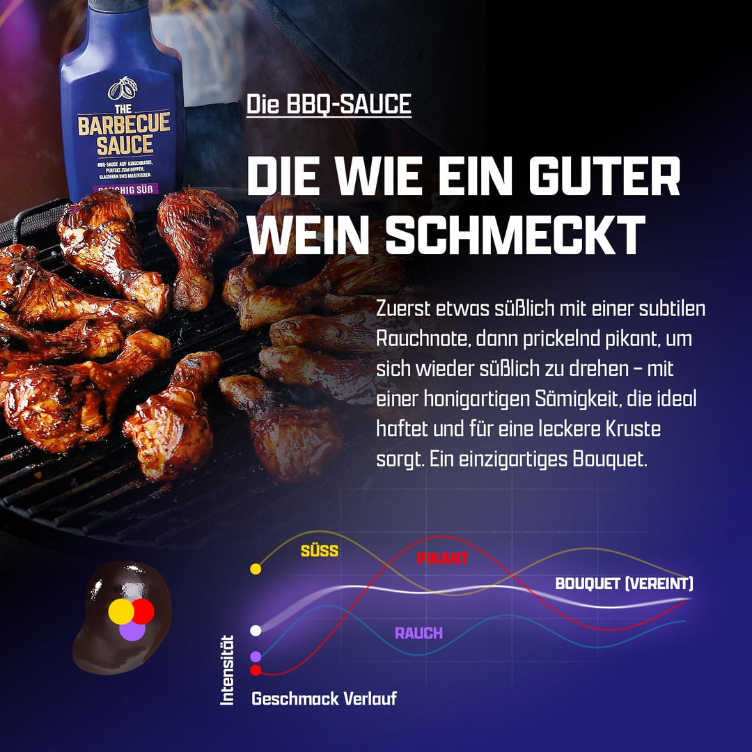 RAUCHIG SÜSS - Die Weltmeister BBQ Sauce - Mit Geld-Zurück-Garantie