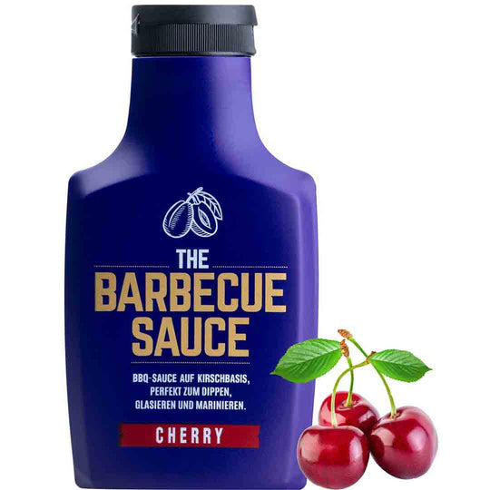 Cherry Grill & BBQ Sauce auf Kirschbasis (Kirsche). Perfekt für Rippchen, Moinkballs und Hähnchenfleisch.
