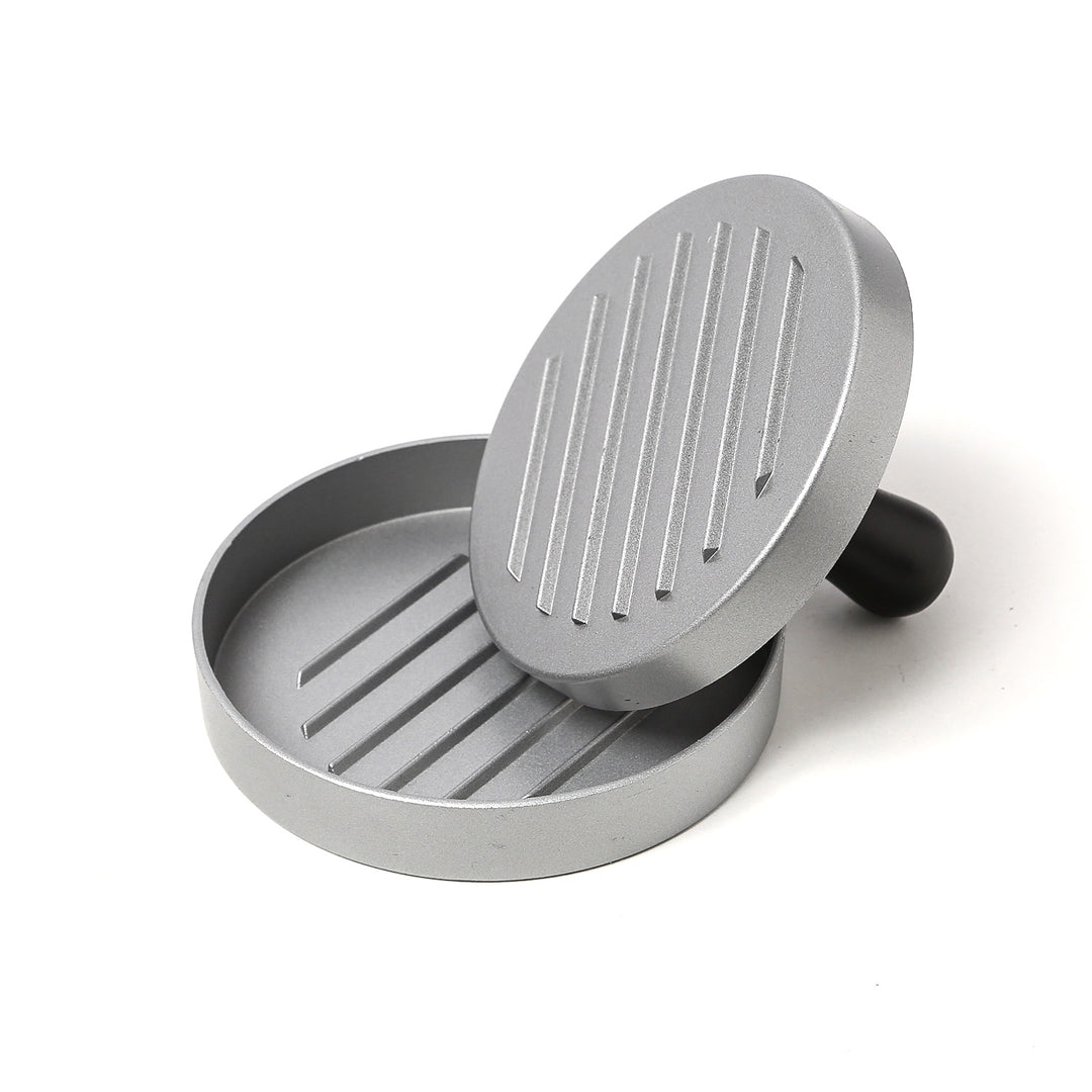Hochwertige Burgerpresse aus Aluminium – perfekte Patties für saftige BBQ-Burger, Veggie-Patties & mehr. Robust, langlebig und spülmaschinengeeignet!