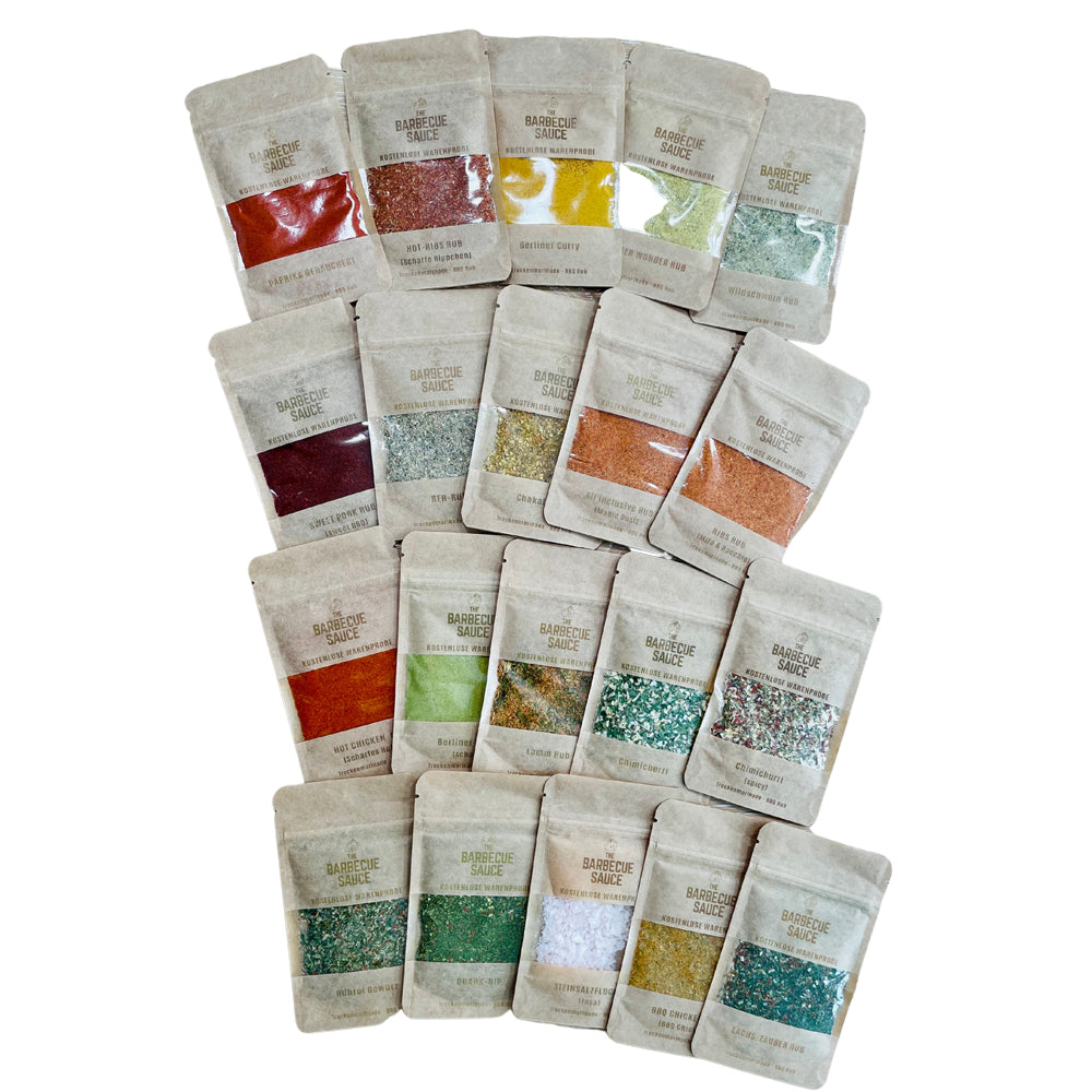 10 Rubs & Gewürzmischungen Probierset 10 x 20g - Grill Gewürze Probieren & Testen