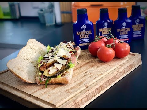 Gemüse Sandwich mit Glaze BBQ Sauce auf Pflaumenbasis