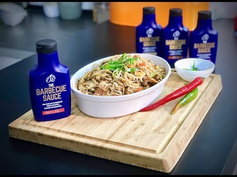 Sweet Chili Nudeln mit Sweet Chili BBQ Sauce