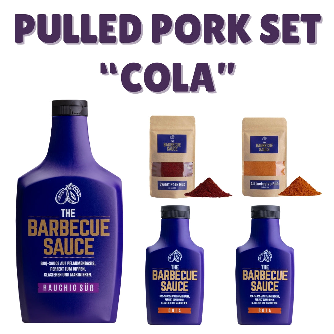 Pulled Pork Set COLA - 3 BBQ Saucen + 2 Rubs