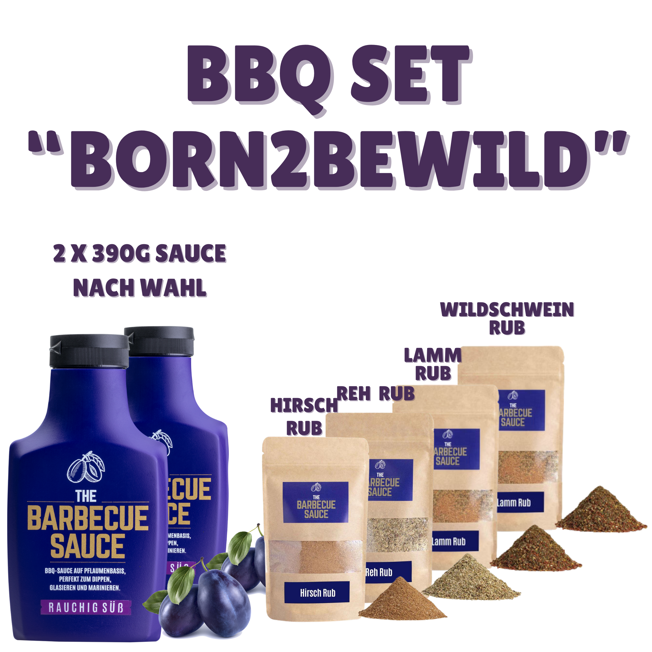 BBQ & Grillsaucen-Set "BORN-2-BE-WILD"
