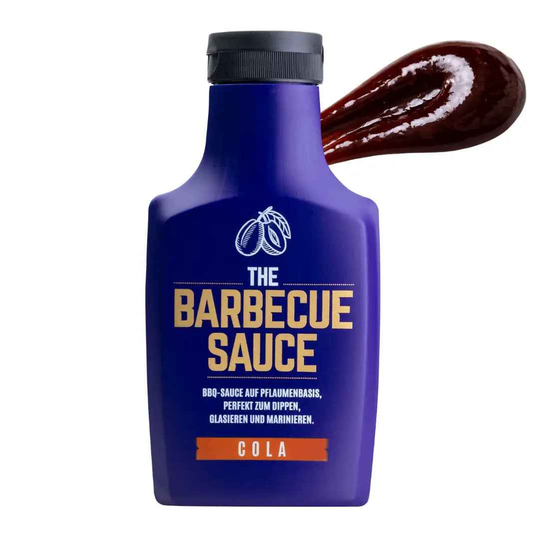 Cola BBQ Sauce auf Pflaumenbasis als Dip und Mariande für Pulled Pork, Burger und Spareribs.