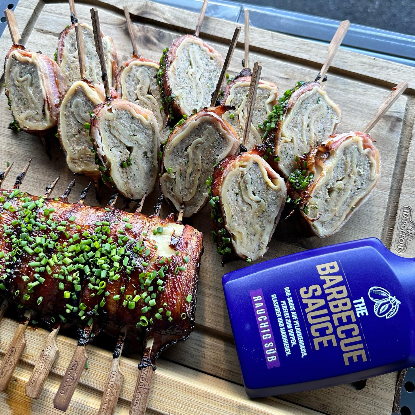 Leckere Maultaschen vom Grill mit der BBQ & Grillsauce auf Pflaumenbasis
