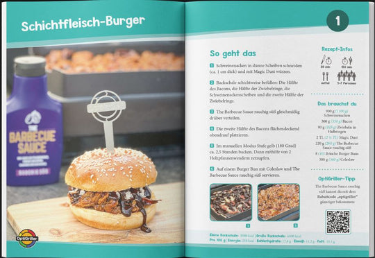 Das Rezeptbuch des Optigriller BAckschale 2 gibt es im Optogrller Set Gratis dazu.
